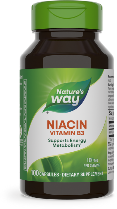 <{%PRIMARY_40470%}>Nature's Way® | Niacin Vitamin B3, 100 capsules