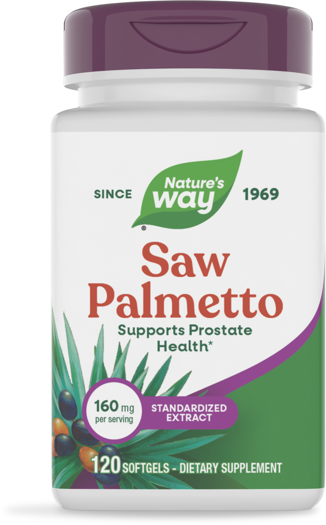 <{%PRIMARY_08362%}>Nature's Way® | Saw Palmetto Premium Extract, 120 softgels