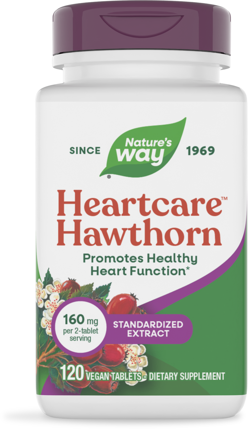 <{%PRIMARY_6690%}>Nature's Way® | HeartCare Hawthorn Premium Extract, 120 tablets