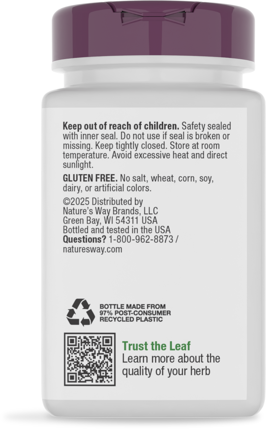 <{%MAIN4_08362%}>Nature's Way® | Saw Palmetto Premium Extract - back of pack