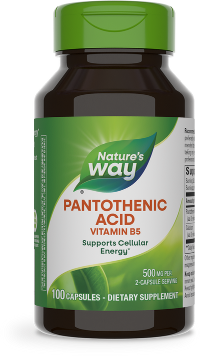 <{%PRIMARY_40491%}>Nature's Way® | Pantothenic Acid Vitamin B5, 100 capsules