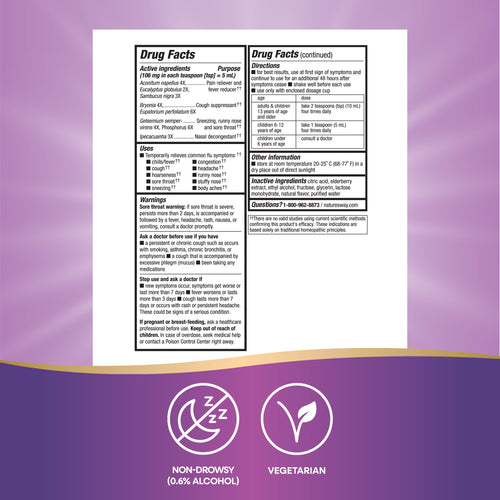 Nature's Way® | Sambucus Flu Relief Elderberry Syrup Sku:15803