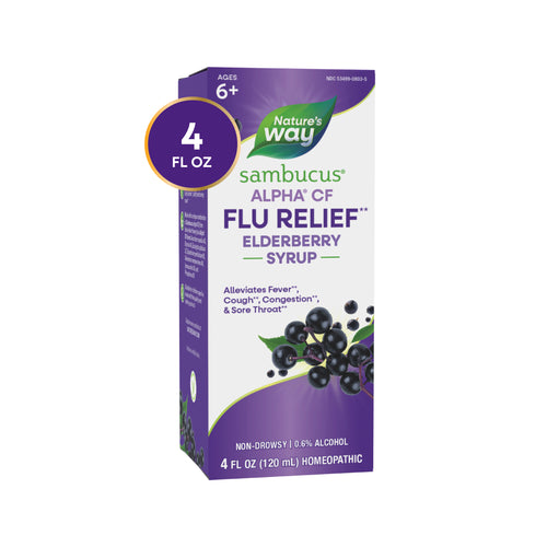 Nature's Way® | Sambucus Flu Relief Elderberry Syrup Sku:15803