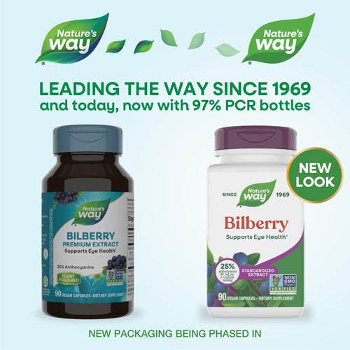 Nature's Way® | Bilberry - package updates old to new Sku:60510