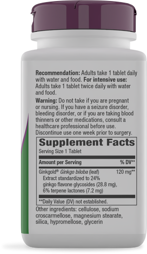 Nature's Way® | Ginkgold Max - right side of pack Sku:15251