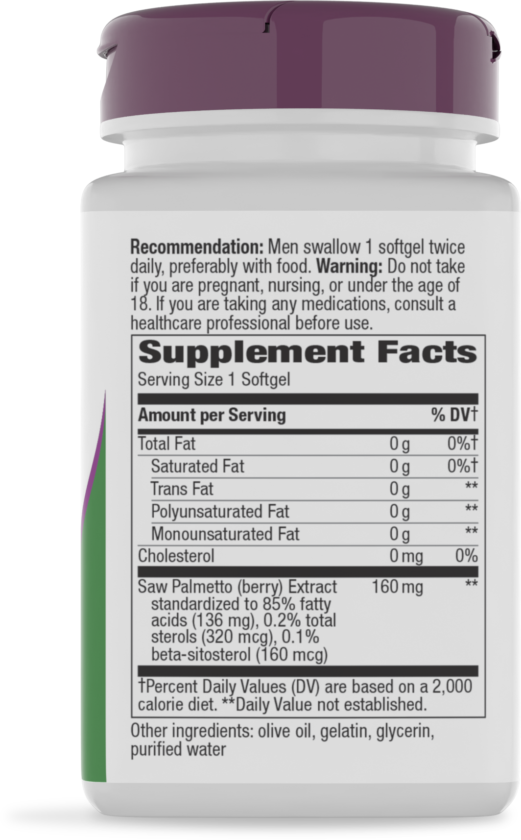 <{%MAIN2_08362%}>Nature's Way® | Saw Palmetto Premium Extract - right side of pack