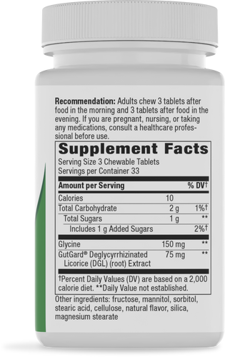 Nature's Way® | DGL - right side of pack Sku:09001