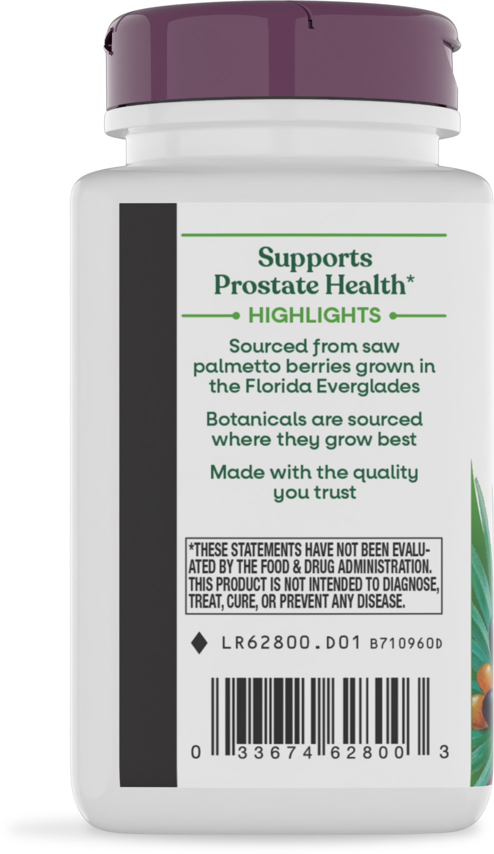 <{%MAIN11_62800%}>Nature's Way® | Saw Palmetto Premium Extract - left side of pack