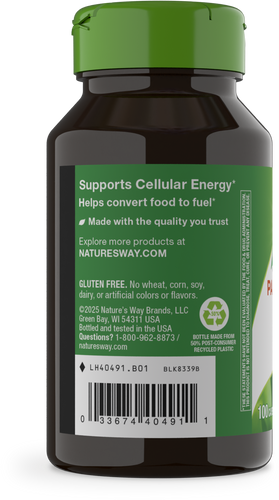 Nature's Way® | Pantothenic Acid Vitamin B5 - left side of pack Sku:40491