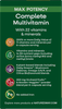 Nature's Way® | Alive! Max6 Potency Adult Complete Multivitamin-No Added Iron - left side of pack Sku:15092