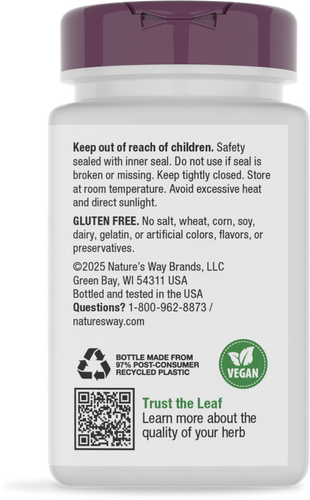 Nature's Way® | DGL Ultra Premium Extract - back of pack Sku:12915