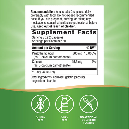Nature's Way® | Pantothenic Acid Vitamin B5 Sku:40491