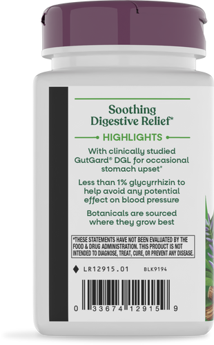 Nature's Way® | DGL Ultra Premium Extract - left side of pack Sku:12915