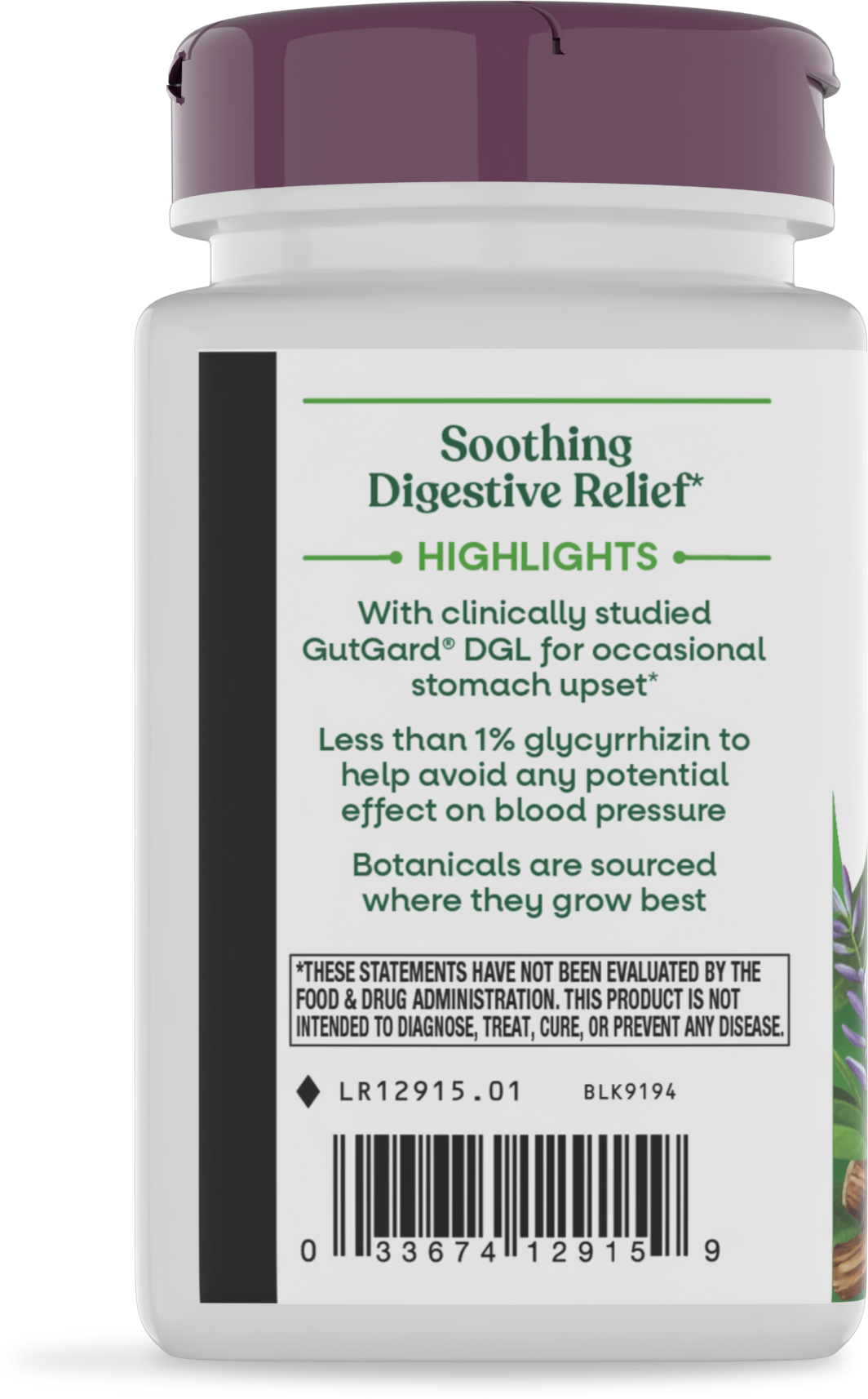 <{%MAIN3_12915%}>Nature's Way® | DGL Ultra Premium Extract - left side of pack