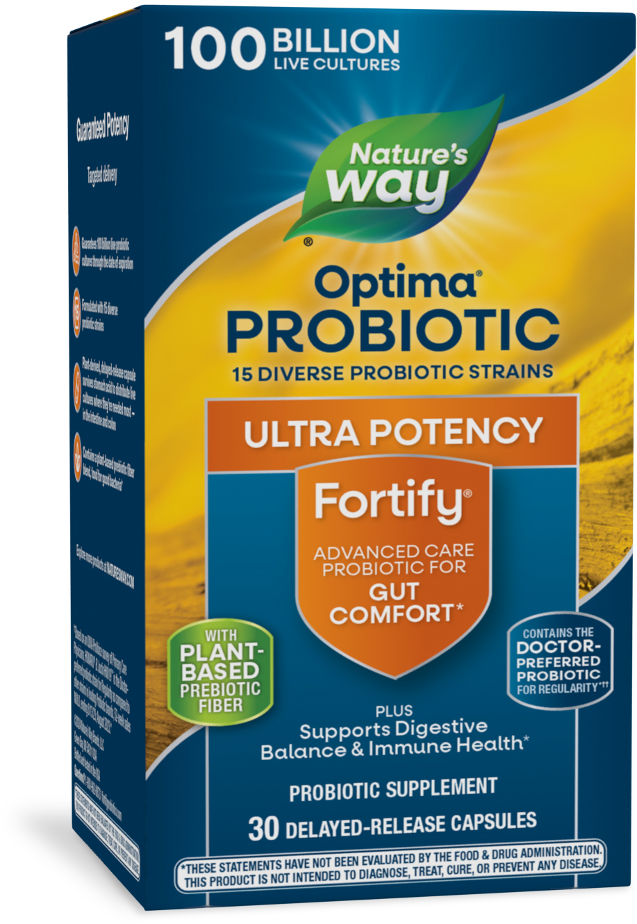<{%PRIMARY_15784E%}>Nature's Way® | Fortify Optima 100 Billion Probiotic, 30 capsules