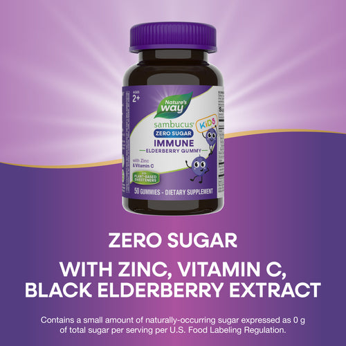 Nature's Way® | Sambucus Zero Sugar Immune Gummies for Kids Sku:15027