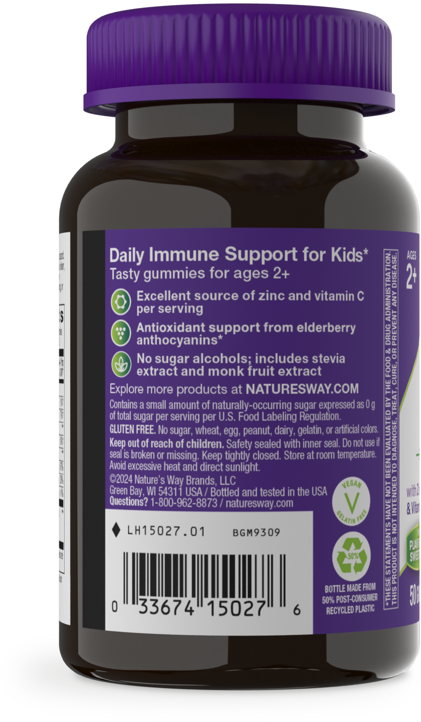 <{%MAIN2_15027%}>Nature's Way® | Sambucus Zero Sugar Immune Gummies for Kids - left side of pack