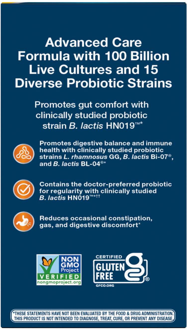 <{%MAIN3_15784%}>Nature's Way® | Fortify Optima 100 Billion Probiotic - back of pack