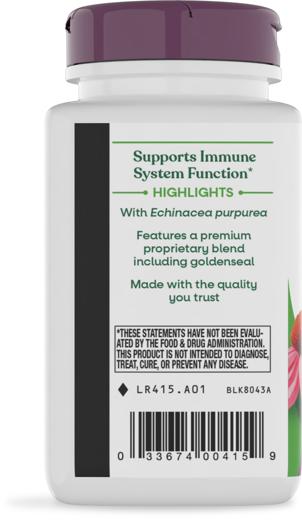 <{%MAIN10_415%}>Nature's Way® | Echinacea Goldenseal Premium Blend - left side of pack