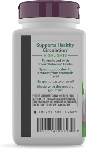 Nature's Way® | Garlicin Cardio - left side of pack Sku:6793