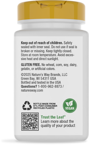 Nature's Way® | Magnesium Glycinate Complex - back of pack Sku:14880