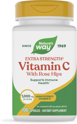 Nature's Way® | Vitamin C with Rose Hips Extra Strength, 100 capsules Sku:40312