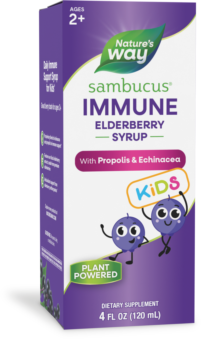 <{%PRIMARY_6973%}>Nature's Way® | Sambucus Immune Syrup for Kids*, 4 fl oz (120 ml), Elderberry