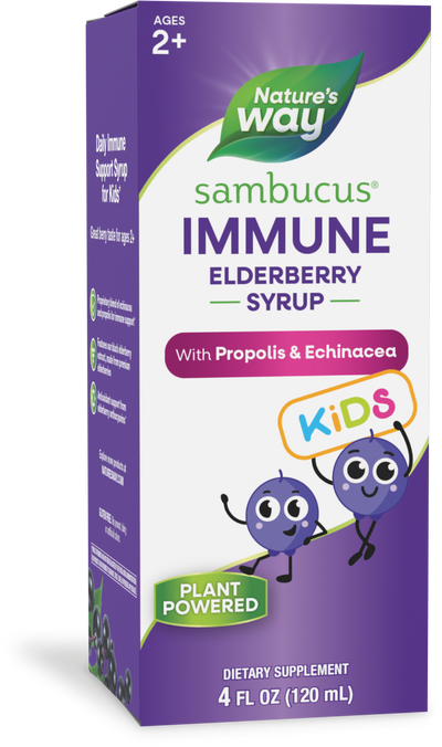 <{%PRIMARY_6973%}>Nature's Way® | Sambucus Immune Syrup for Kids*, 4 fl oz (120 ml), Elderberry