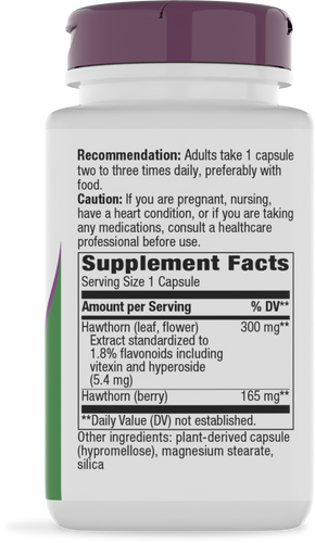 Nature's Way® | Hawthorn Premium Extract - right side of pack Sku:61900