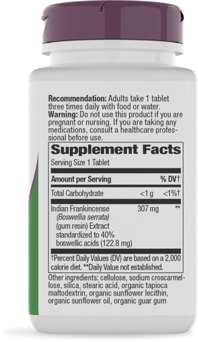 Nature's Way® | Boswellia - right side of pack Sku:64400