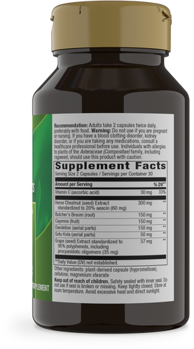 Nature's Way® | Leg Veins Premium Blend - right side of pack Sku:79270