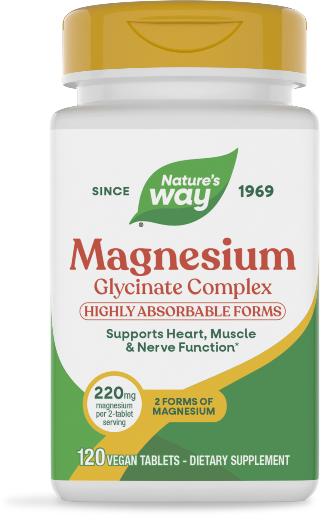 <{%PRIMARY_14880%}>Nature's Way® | Magnesium Glycinate Complex, 120 tablets
