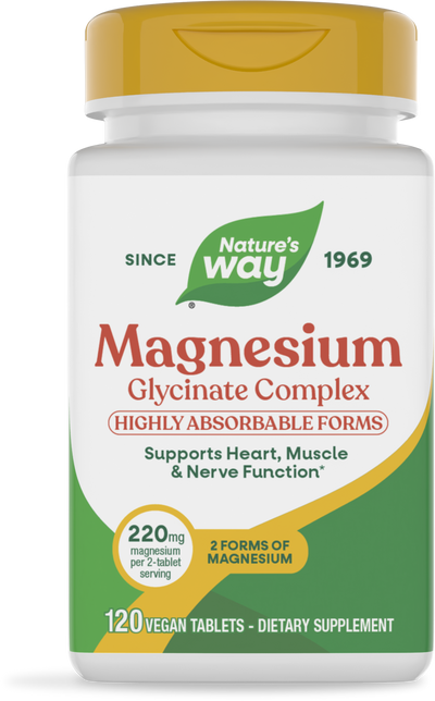 <{%PRIMARY_14880%}>Nature's Way® | Magnesium Glycinate Complex, 120 tablets