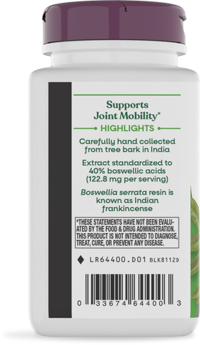 Nature's Way® | Boswellia - left side of pack Sku:64400