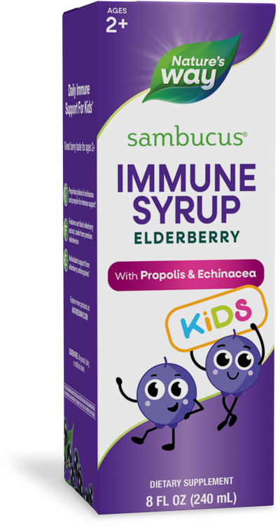 <{%PRIMARY_15359%}>Nature's Way® | Sambucus Immune Syrup for Kids*, 8 fl oz (240 ml), Elderberry