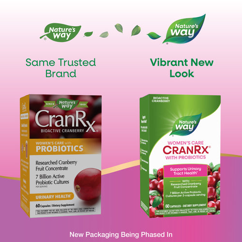 Nature's Way® | Women's Care CranRx with Probiotics - package updates old to new Sku:11861