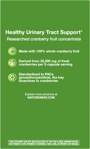 Nature's Way® | Women's Care CranRx with Probiotics - back of pack Sku:11861