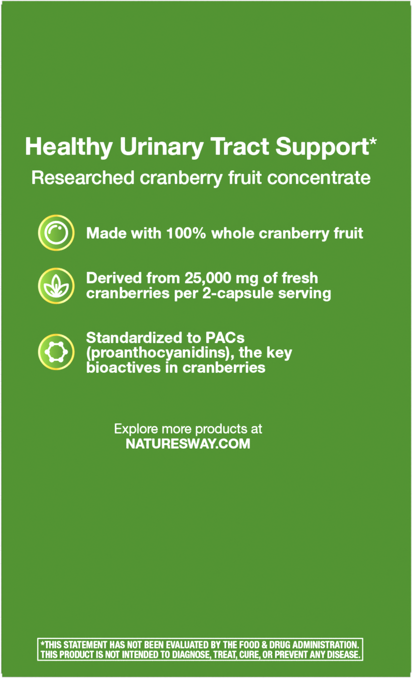 <{%MAIN4_11861%}>Nature's Way® | Women's Care CranRx with Probiotics - back of pack