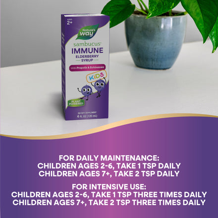 Sambucus Immune Syrup for Kids* Supplement Facts