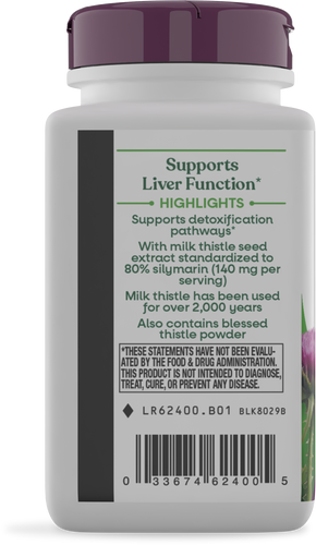 Nature's Way® | Milk Thistle - left side of pack Sku:62400