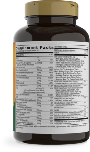 Nature's Way® | Alive! Max3 Potency Adult Complete Multivitamin-No Added Iron - right side of pack Sku:14932