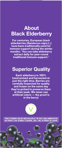 Nature's Way® | Sambucus Immune Syrup for Kids* - back of pack Sku:6973