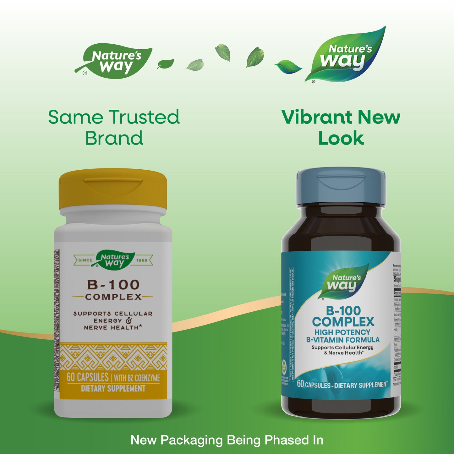 <{%MAIN1_40520%}>Nature's Way® | Vitamin B-100 Complex - package updates old to new