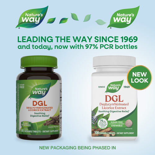 Nature's Way® | DGL Sugar Free - package updates old to new Sku:09021