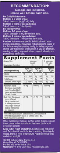 Nature's Way® | Sambucus Immune Syrup for Kids* - right side of pack Sku:6973