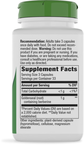 Nature's Way® | Goldenseal Root - right side of pack Sku:13800