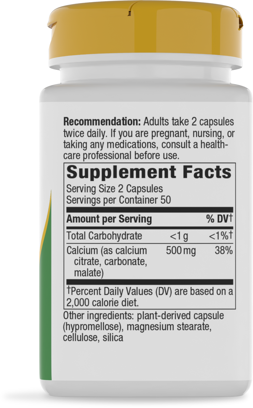 <{%MAIN9_41010%}>Nature's Way® | Calcium Citrate, Carbonate & Malate - right side of pack