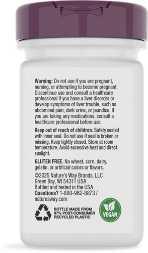 Nature's Way® | EstroSoy Premium Blend - back of pack Sku:14536