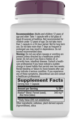Nature's Way® | Aloelax Premium Blend - right side of pack Sku:900