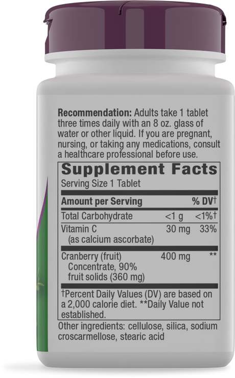 <{%MAIN10_15021%}>Nature's Way® | Cranberry Premium Blend - right side of pack